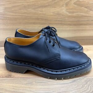 Contak England Black Leather Oxfords Youth Size 4 UK 3 Lace Up Low Top Shoes